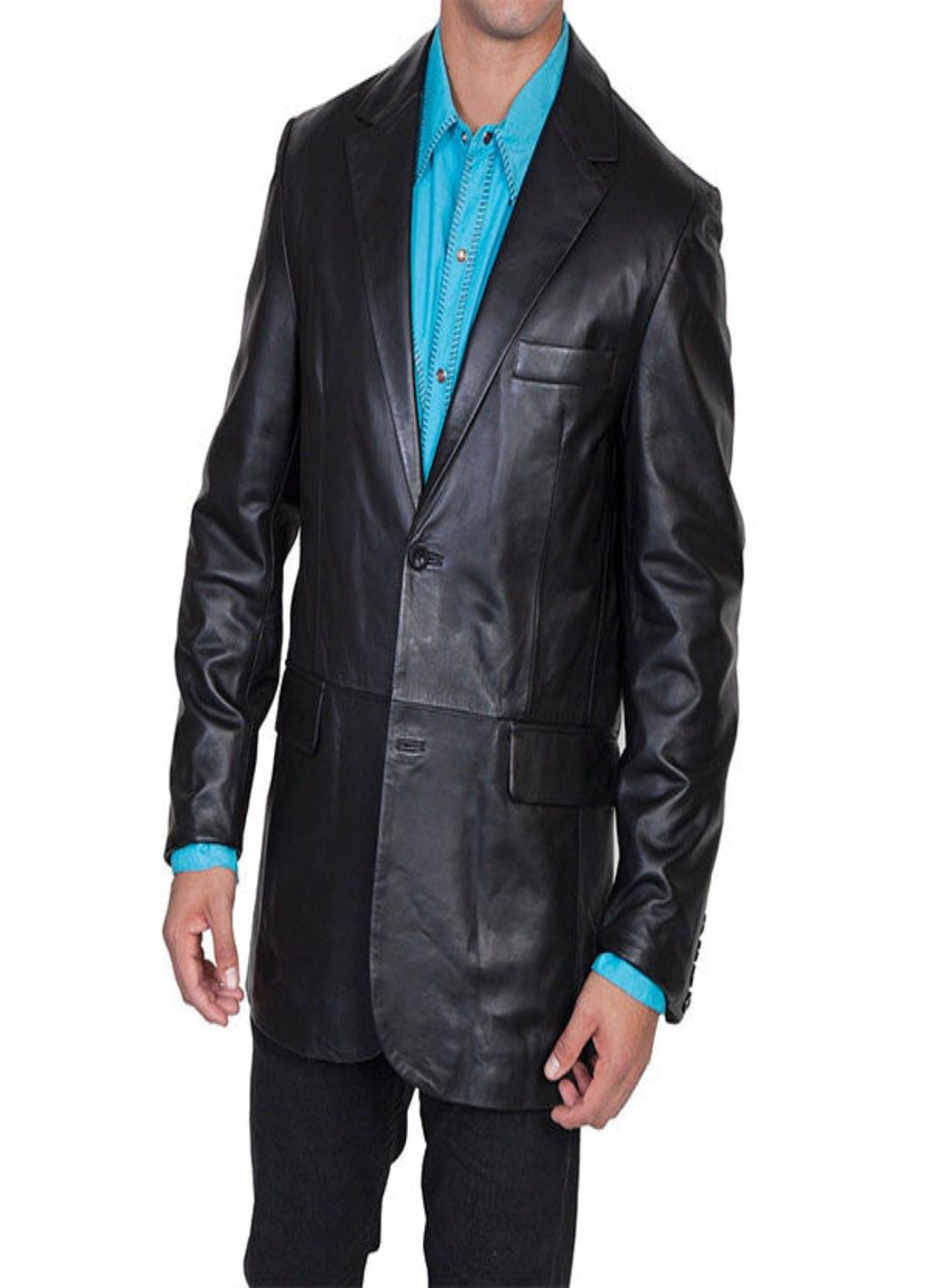 Men’s Black Roca Casual Leather Blazer