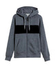 Glowrexs Gray Full-Zip Hooded Fleece Sweatshirt