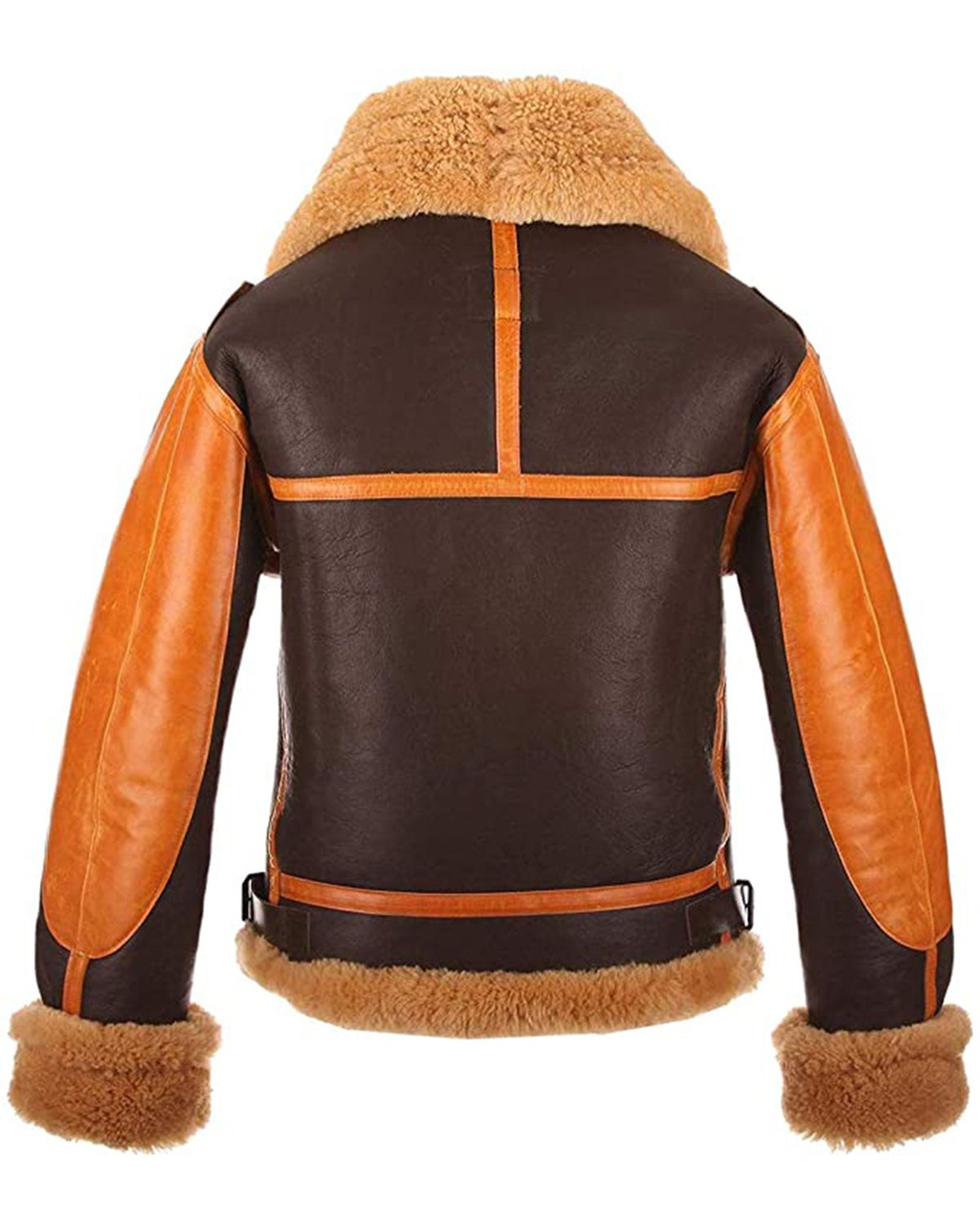 Glowrexs Jackets Men's Choco Aviator Real Sheepskin Leather Jacket