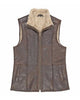 Glowrexs Women’s Antique Brown Sheepskin Gilet