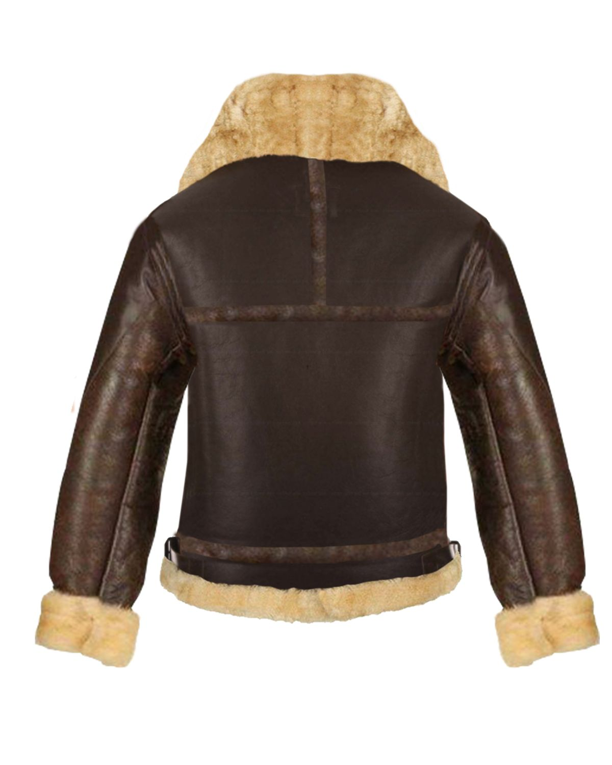 Glowrexs Jackets Men's Choco Aviator Real Sheepskin Leather Jacket