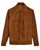 Glowrexs Men’s Brown Suede Leather Jacket