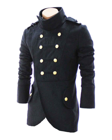 Glowrexs Double Breasted Half Captains Casual Coat