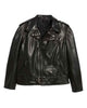 Glowrexs Men’s Cowhide Moto Black Leather Jacket