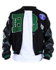 Glowrexs B Patch Letterman with Leather Look Sleeves