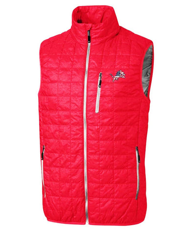 Glowrexs Americana Rainier Detroit Lions Puffer Red Vest