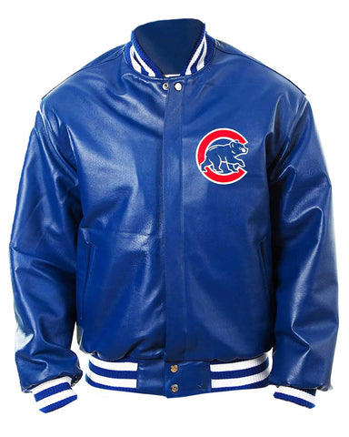 Glowrexs Chicago Cubs Letterman Royal Blue Leather Jacket