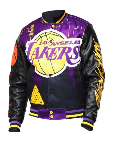 Glowrexs Black Pyramid LA Lakers Jacket