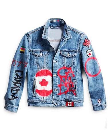 Glowrexs Denim Olympic 2021 Canada Jacket