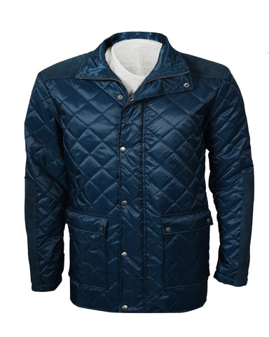 Glowrexs Yellowstone Blue Parachute Quilted Jacket