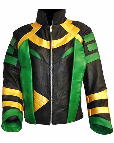 Glowrexs Thor Ragnarok Loki Black Leather Jacket