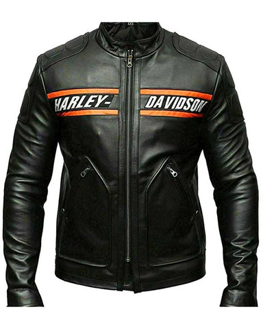 Glowrexs Bill Goldberg WWE Black Harley Davidson Biker Leather Jacket
