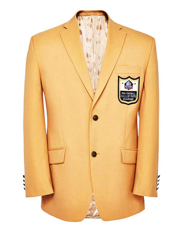 Glowrexs Men NFL Hall Of Fame Iconic Gold Jacket