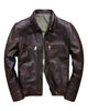 Glowrexs Men Biker Brown Vintage Jacket