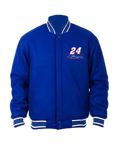 Glowrexs Chase Elliott Bomber Royal Blue Wool Jacket