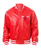 Glowrexs Chicago Bulls Letterman Red Leather Jacket
