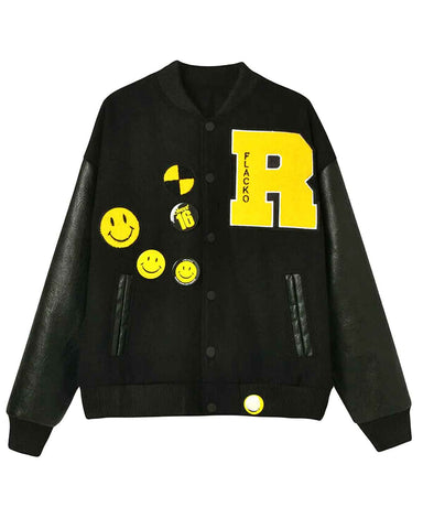 Glowrexs Flacko ASAP Rocky Testing Varsity Jacket