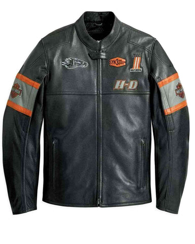 Glowrexs Harley Davidson Screaming Eagle Biker Jacket