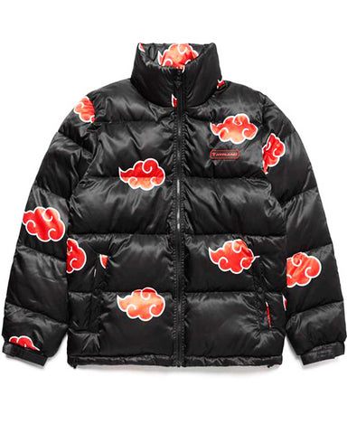 Glowrexs Naruto Akatsuki Black Puffer Jacket