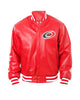 Glowrexs Carolina Hurricanes Bomber Red Leather Jacket