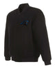 Glowrexs Carolina Panthers Bomber Black Wool Jacket