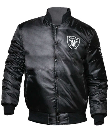 Glowrexs Men’s Las Vegas Raiders Satin Jacket