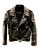 Glowrexs Chrome Hearts Asymmetrical Zipper Biker Leather Jacket