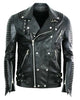Glowrexs Men’s Godspeed Biker Padded Leather Jacket