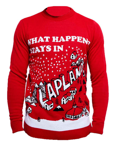 Glowrexs What Happens In Lapland Christmas Jumper