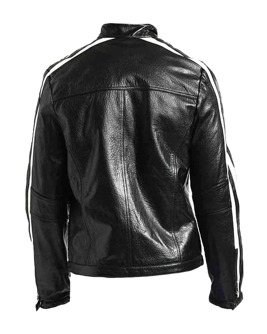 Glowrexs Men's Biker Striped Jacket