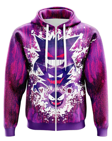 Glowrexs Halloween Gastly Haunter Gengar Pokemon Hoodie