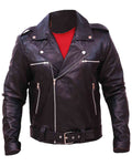 Glowrexs The Walking Dead Negan Jeffrey Black Biker Leather Jacket