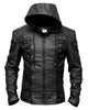 Glowrexs Arrow Inspired Black Hood Leather Jacket