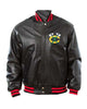Glowrexs Chicago Blackhawks Bomber Black Leather Jacket
