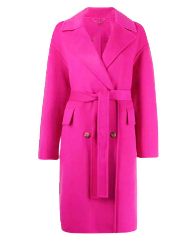 Glowrexs Emily in Paris Lily Collins Pink Belted Coat