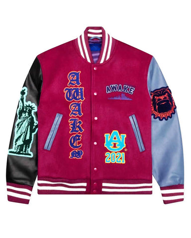 Glowrexs Awake Chenille Letterman Jacket