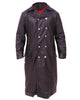 Glowrexs German Military Coat Men's Army Real Leather Trench Coat
