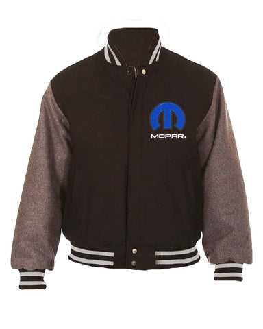 Glowrexs Dodge Mopar Black and Grey Wool Jacket
