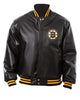 Glowrexs Boston Bruins Black Bomber Leather Jacket