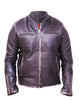 Glowrexs Men's Fashion Stylish Slim Fit Genuine Lambskin Leather Biker Jacket