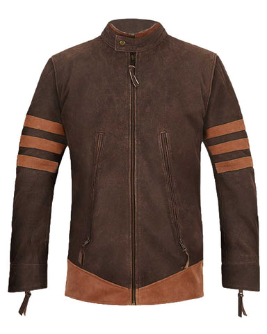Glowrexs X-Men Origins Wolverine Brown Leather Jacket