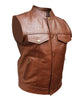 Glowrexs Men’s Motorcycle Alligator Leather Vest