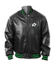 Glowrexs Dallas Stars Bomber Black Leather Jacket