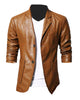 Glowrexs Casual Wear Slim Fit Brown Leather Blazer for Men