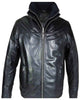 Glowrexs Men's Classic Black Real Leather Jacket