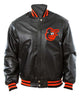 Glowrexs Baltimore Orioles Bomber Black Leather Jacket