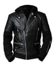 Glowrexs Chris Brown Black Motorcycle Jacket with Hood