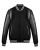Glowrexs Men’s Black Varsity Jacket With White Line