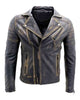 Glowrexs Cross Zip Brando Biker Jacket