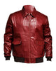 Glowrexs Drake Maroon Bomber Maroon Leather Jacket